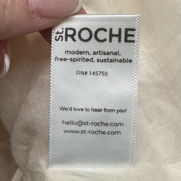 NWT | St. Roche | Winona Eyelet Midi Skirt | Off-White | Size 8 - Picture 6 of 12